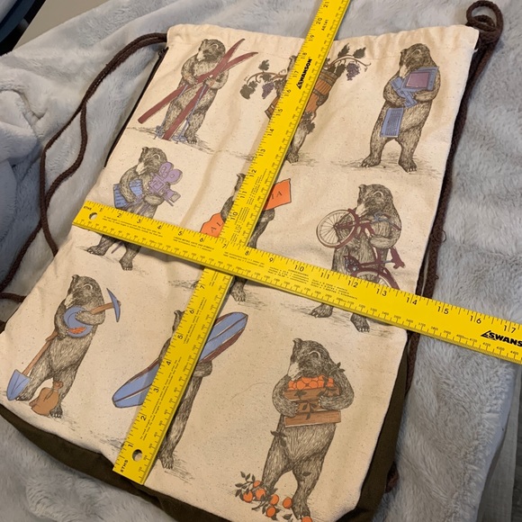 CA BEARS Sling Backpack Canvas California Souvenir Sports Travel SF Mercantile - Picture 14 of 16